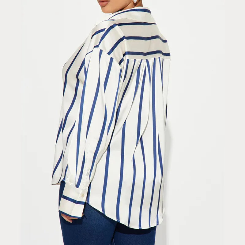 Harper Brooklyn | Satin Stripe Shirt