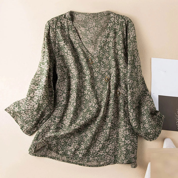 Harper Brooklyn | Crosswrap Linen Blouse