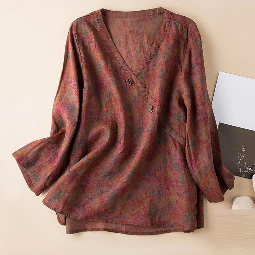 Harper Brooklyn | Crosswrap Linen Blouse