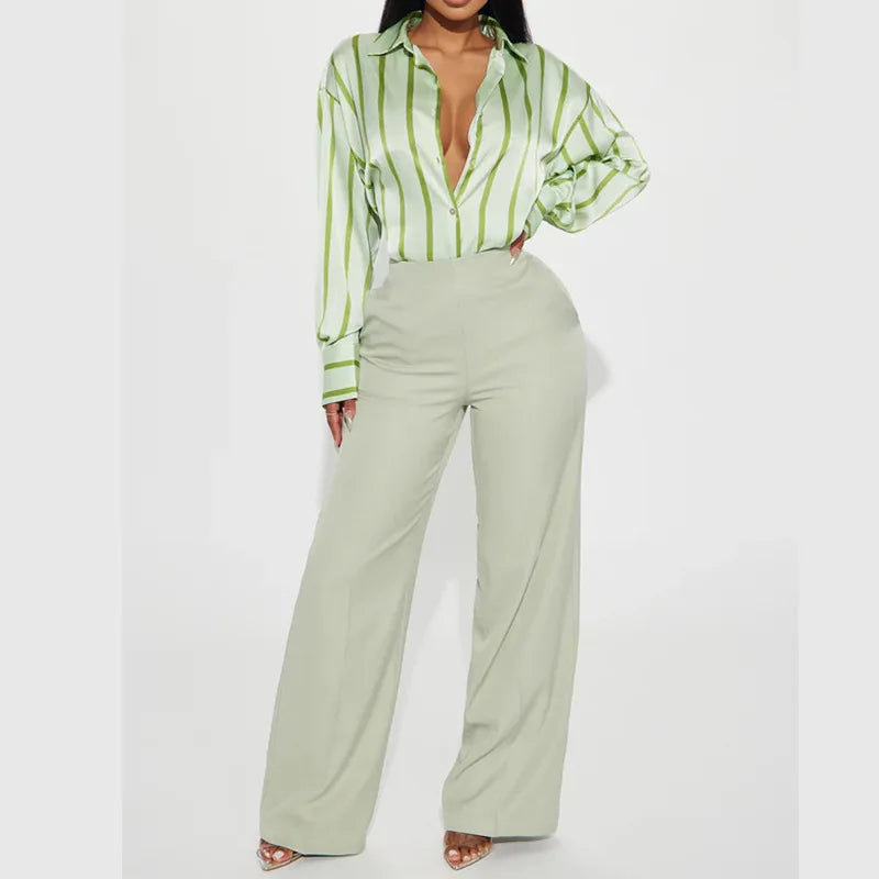 Harper Brooklyn | Satin Stripe Shirt
