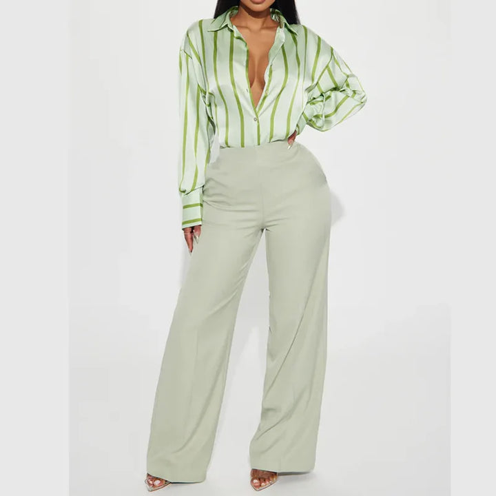 Harper Brooklyn | Satin Stripe Shirt