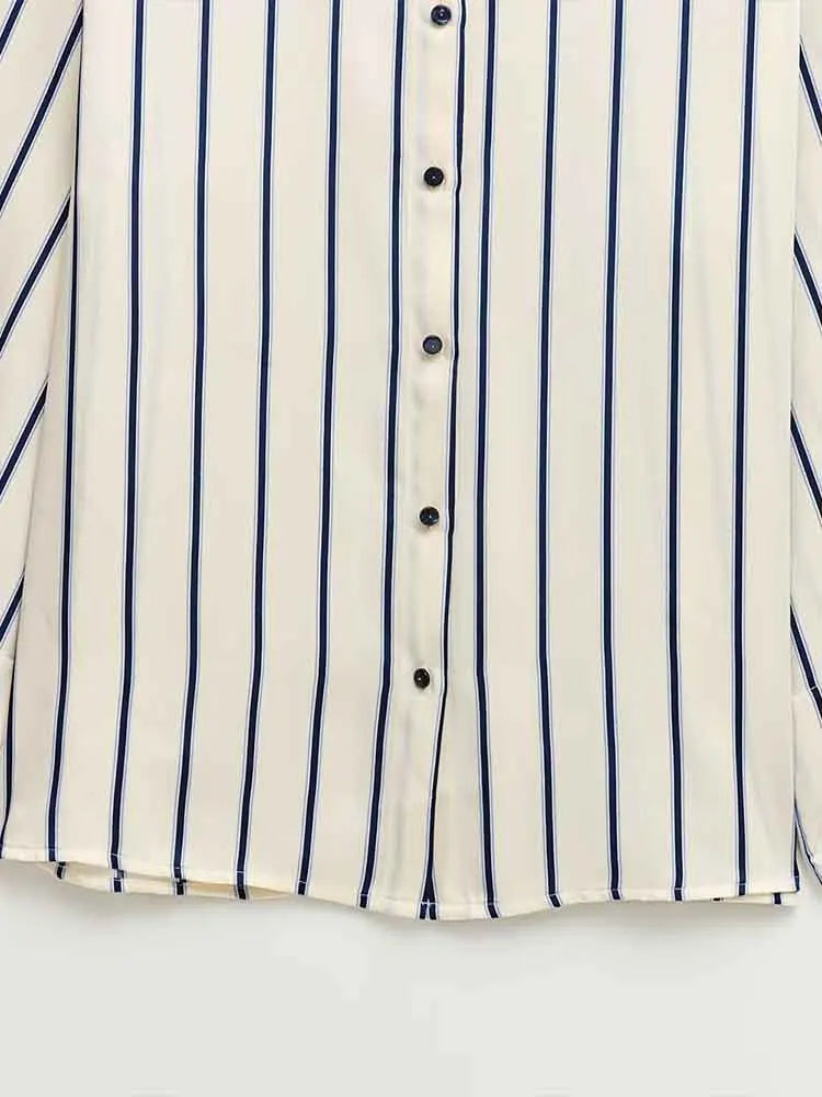 Harper Brooklyn | Striped Button-Up Blouse