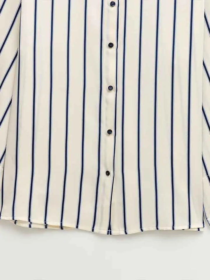 Harper Brooklyn | Striped Button-Up Blouse