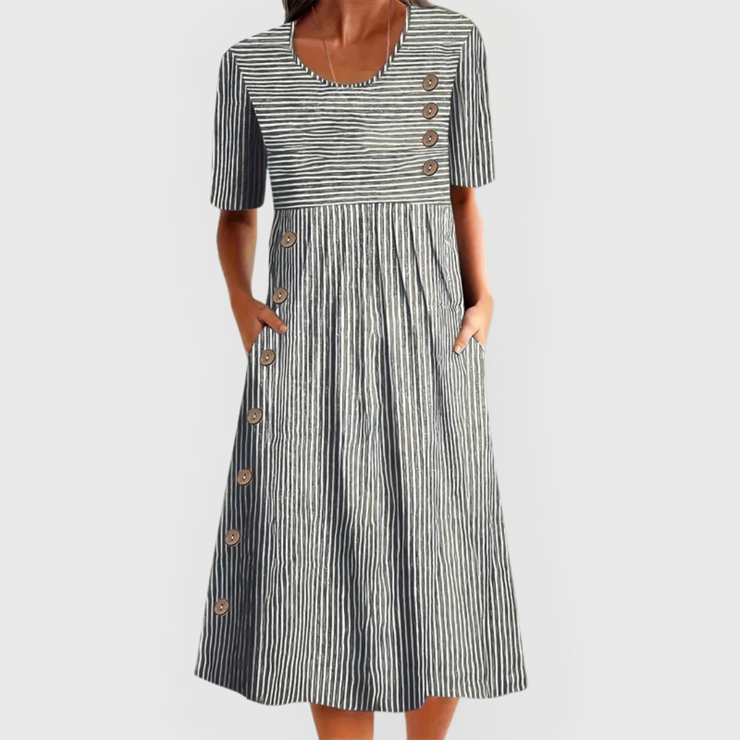 Harper Brooklyn| Striped Midi Dress