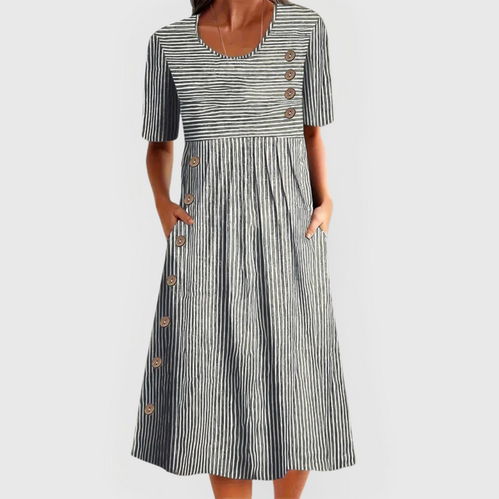 Harper Brooklyn| Striped Midi Dress