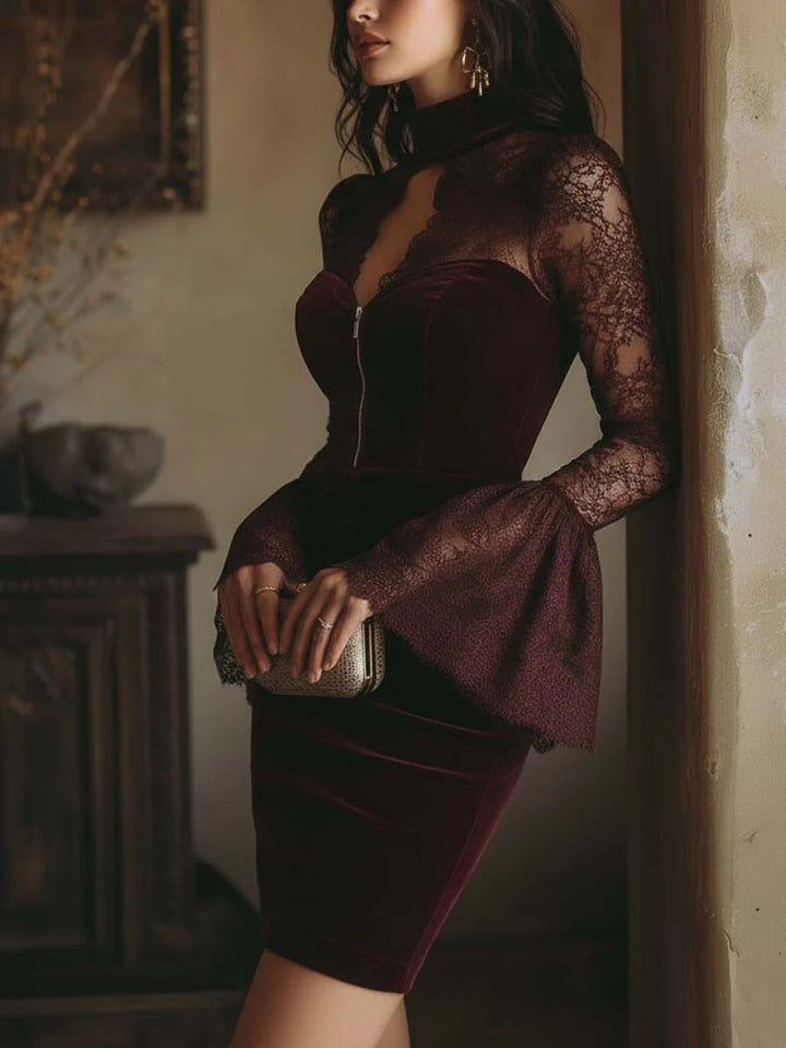 Harper Brooklyn| Bodycon Mini Dress, Velvet