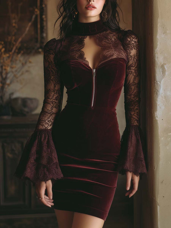 Harper Brooklyn| Bodycon Mini Dress, Velvet