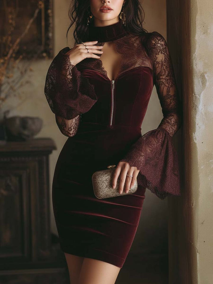 Harper Brooklyn| Bodycon Mini Dress, Velvet