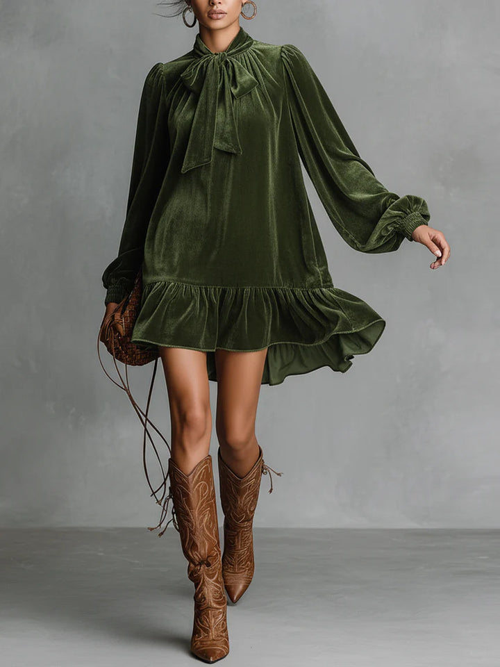 Harper Brooklyn| Loose-Fitting Velvet Mini Dress
