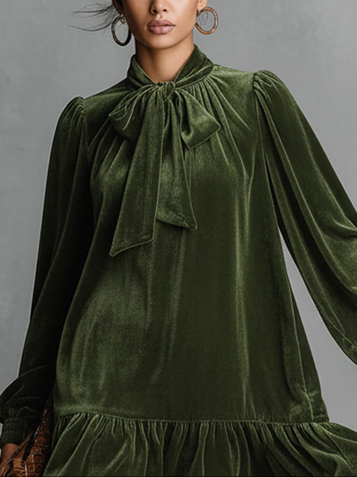 Harper Brooklyn| Loose-Fitting Velvet Mini Dress