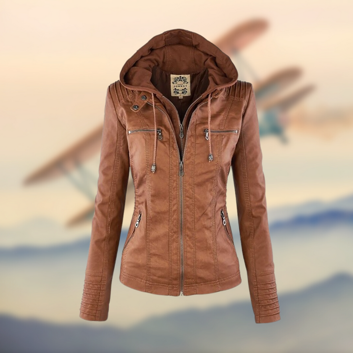 Harper Brooklyn | Women's Zip-Up Biker Jacket