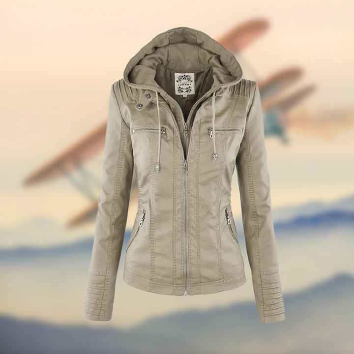 Harper Brooklyn | Women's Zip-Up Biker Jacket