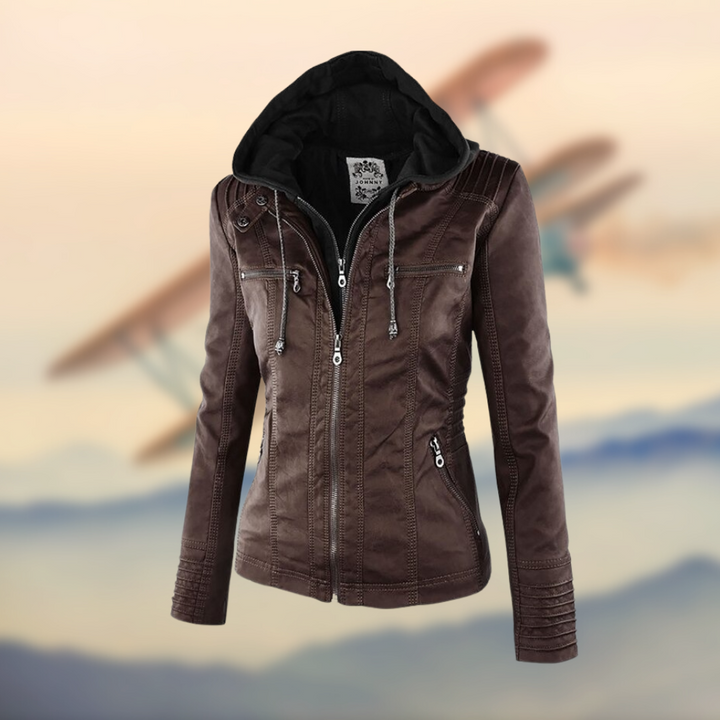 Harper Brooklyn | Women's Zip-Up Biker Jacket