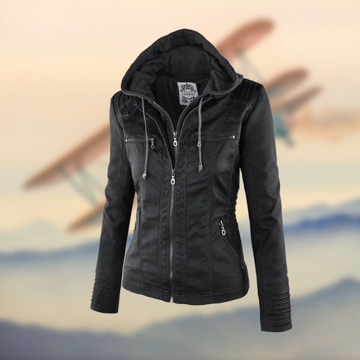 Harper Brooklyn | Women's Zip-Up Biker Jacket