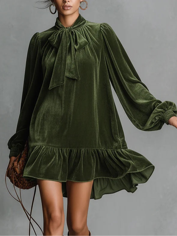 Harper Brooklyn| Loose-Fitting Velvet Mini Dress