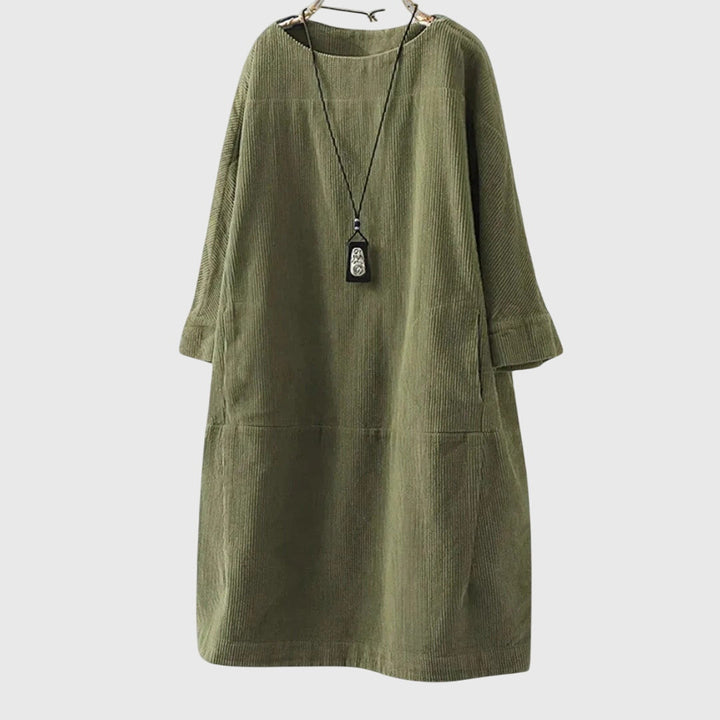 Harper Brooklyn | Relaxed Corduroy Midi Dress