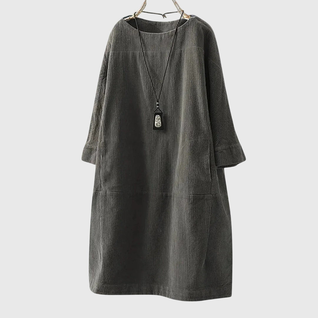 Harper Brooklyn | Relaxed Corduroy Midi Dress