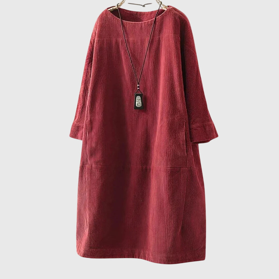 Harper Brooklyn | Relaxed Corduroy Midi Dress
