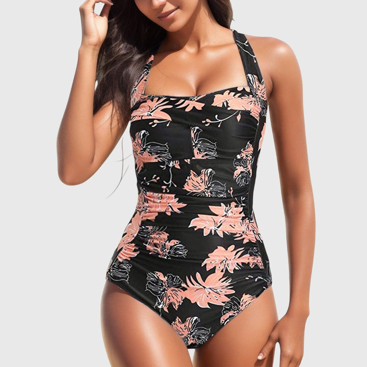 Harper Brooklyn| One-Piece Swimsuit, Stretch Fabric, Solid Color