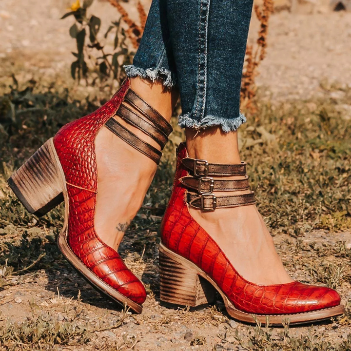 Harper Brooklyn | Leather Strap Heels
