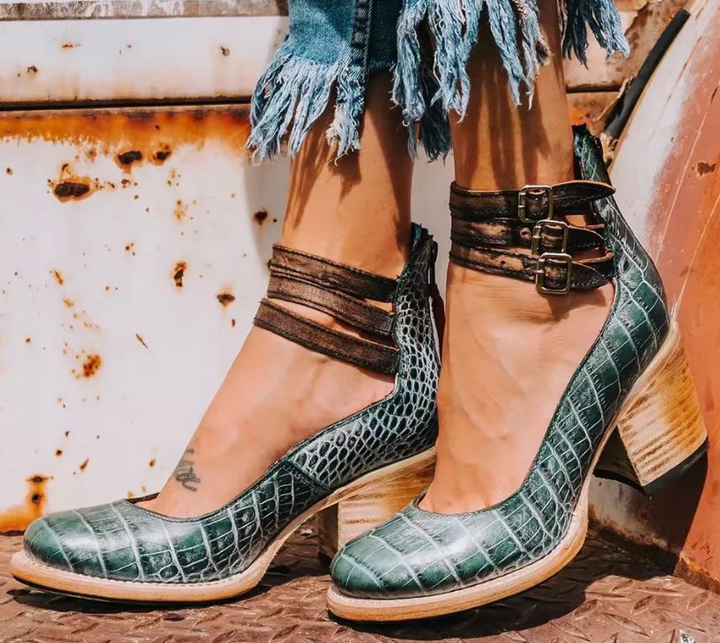 Harper Brooklyn | Leather Strap Heels