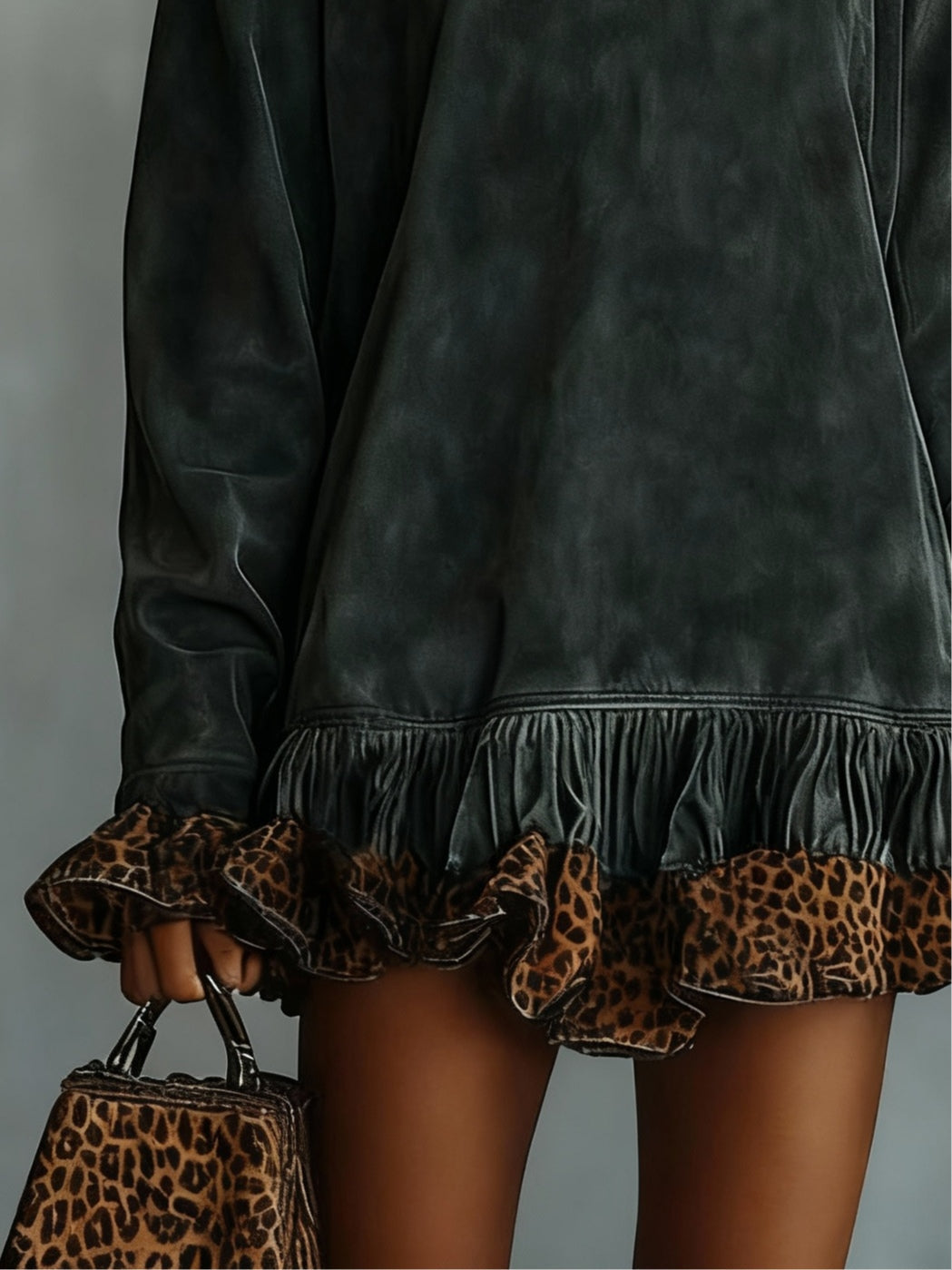 Harper Brooklyn| Mini Dress, Turtleneck, Fit and Flare Style