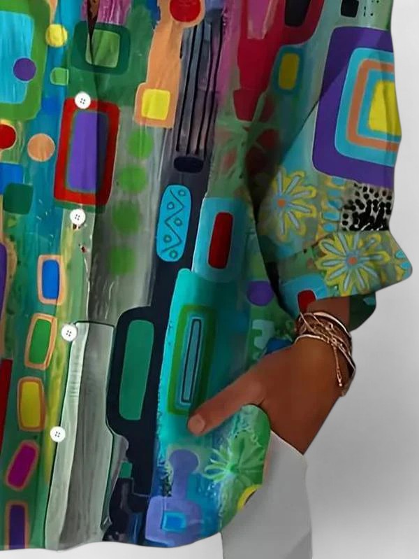 Harper Brooklyn| Blouse - Geometric Pattern