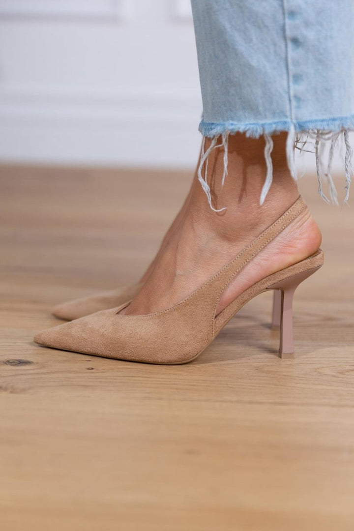 Harper Brooklyn | Suede Slingback Heels