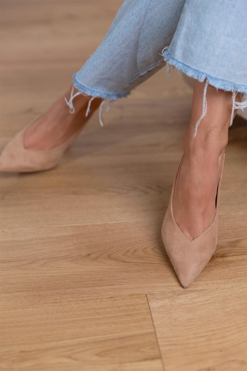 Harper Brooklyn | Suede Slingback Heels